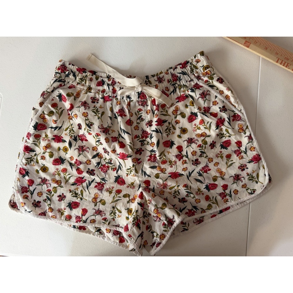 J Crew Womens NWT Ditzy Floral Multicolor Drawstring Shorts Size S BD315